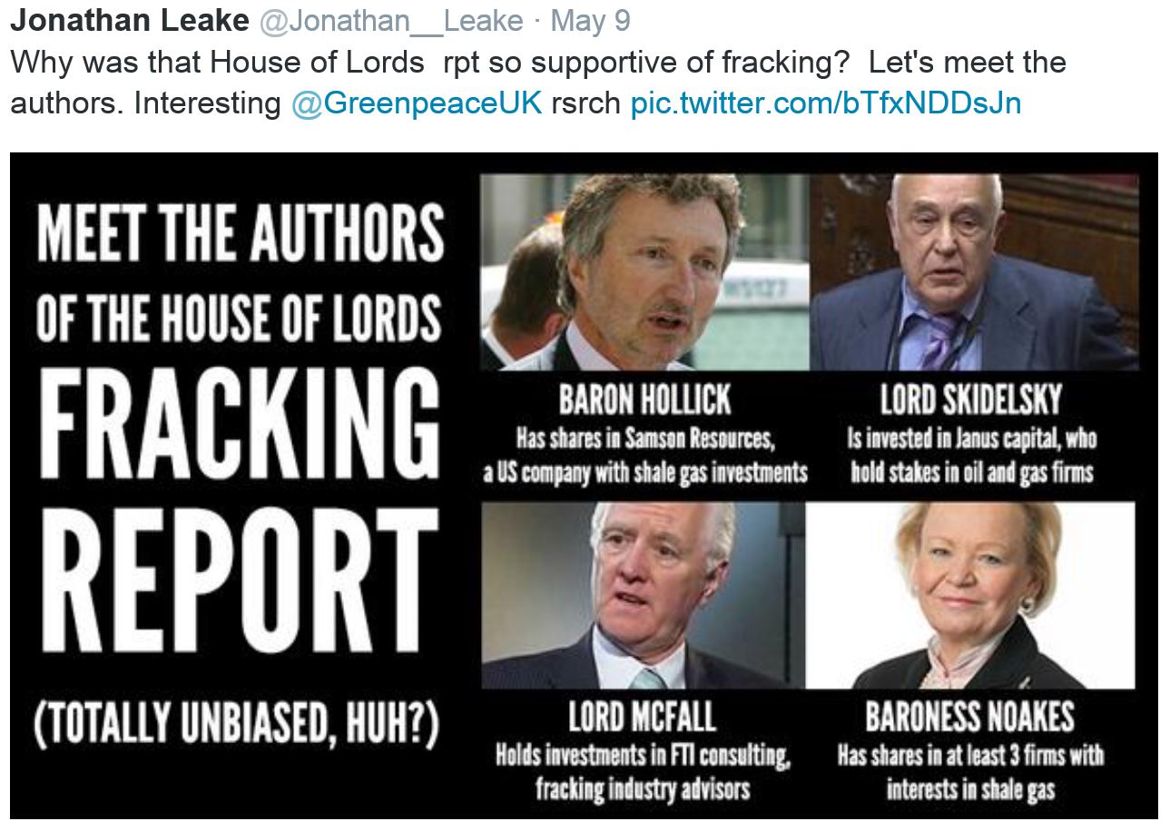 FRACKING-LordsConflictsOfInterest