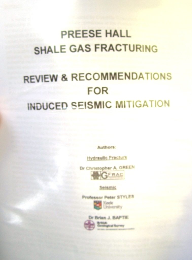 Preese Hall Shale Gas Fracturing - Green, Styles & Baptie